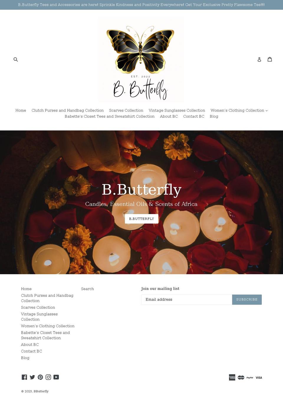 bbutterfly.co shopify website screenshot