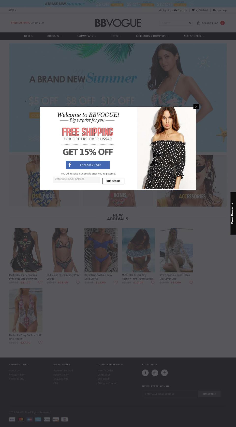bbvogue.com shopify website screenshot