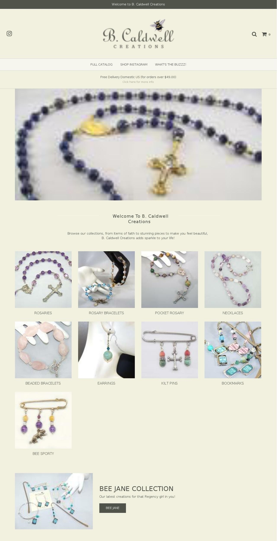 bcaldwellcreations.com — Shopify storefront screenshot