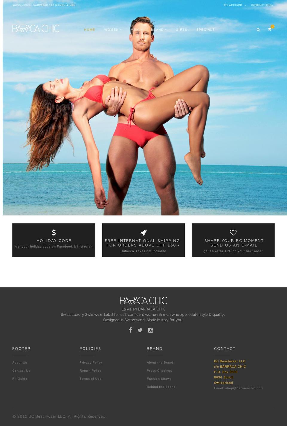 bcbeachwear.org shopify website screenshot