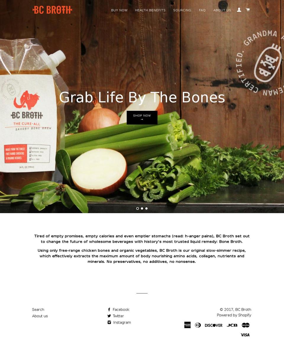 bcbroth.com shopify website screenshot