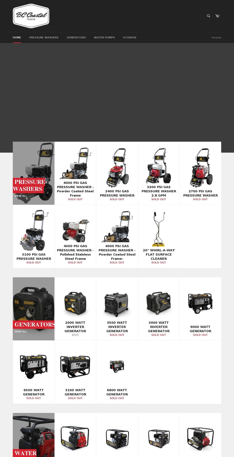 bccoastaltrader.com shopify website screenshot