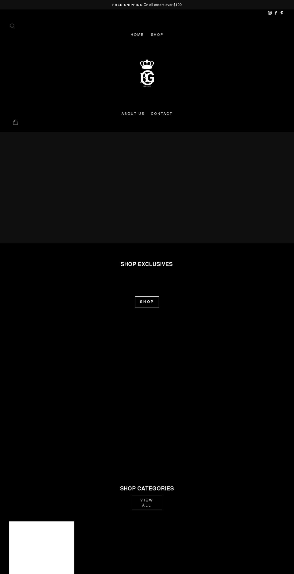 bcgapparel.com shopify website screenshot