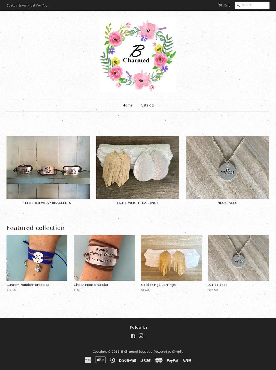 bcharmedboutique.com — Shopify storefront screenshot
