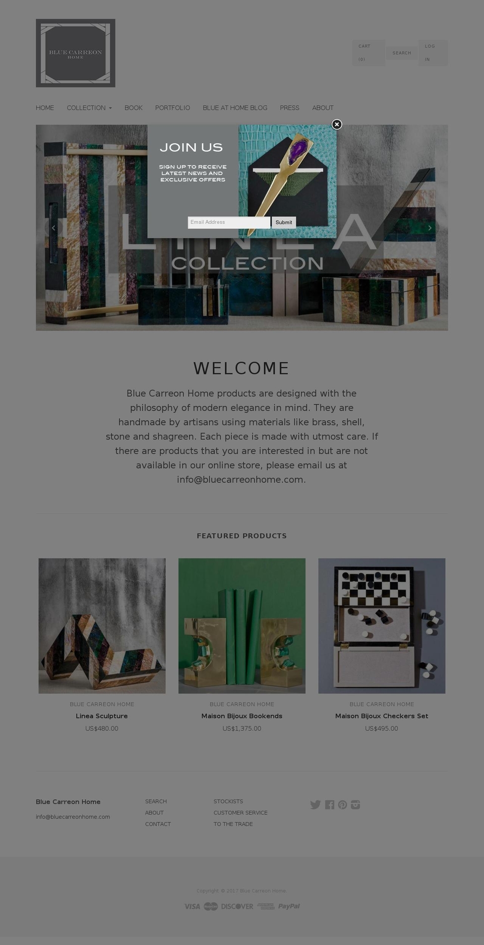 Blue Carreon Home v0.4 Shopify theme site example bchomestore.com