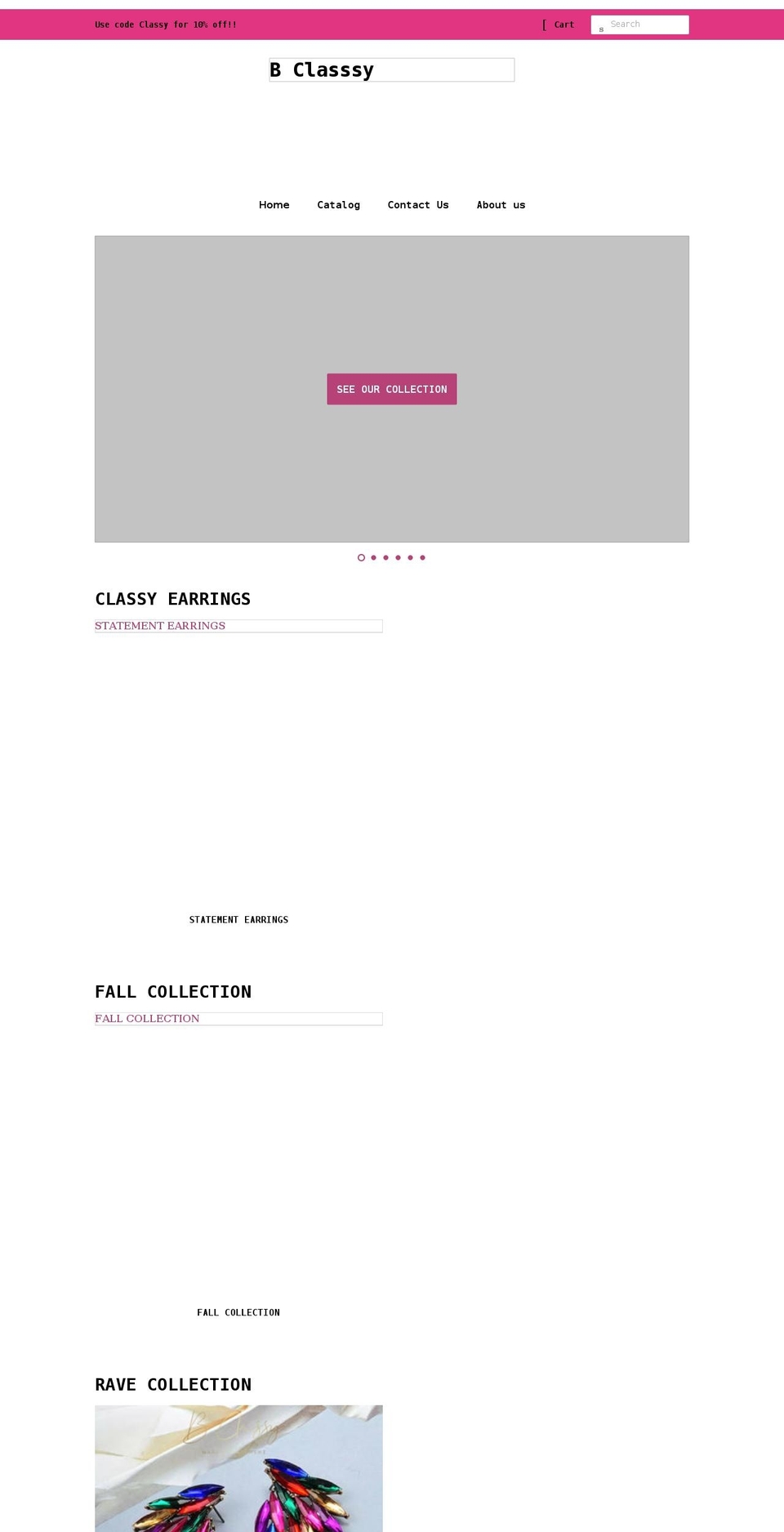 bclassystore.com shopify website screenshot