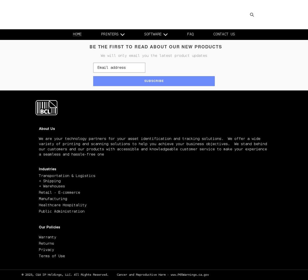 bclinternational.com shopify website screenshot