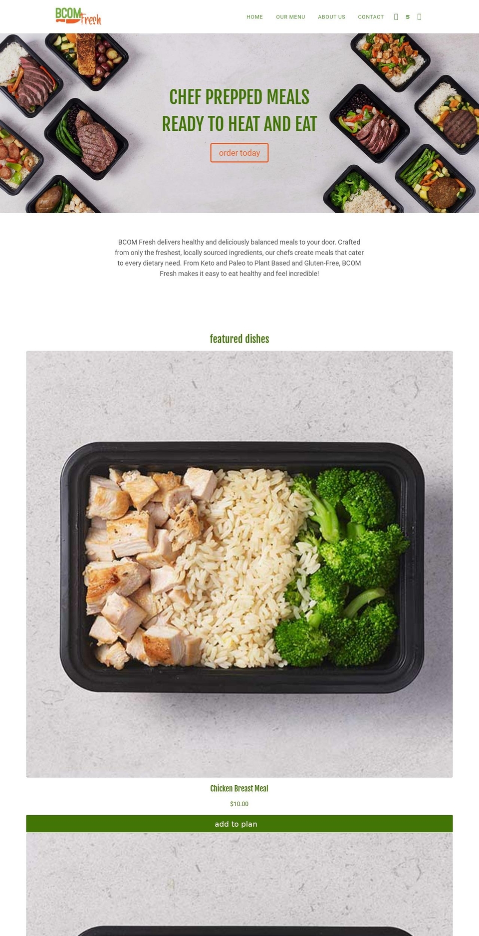 bcomfresh.com shopify website screenshot