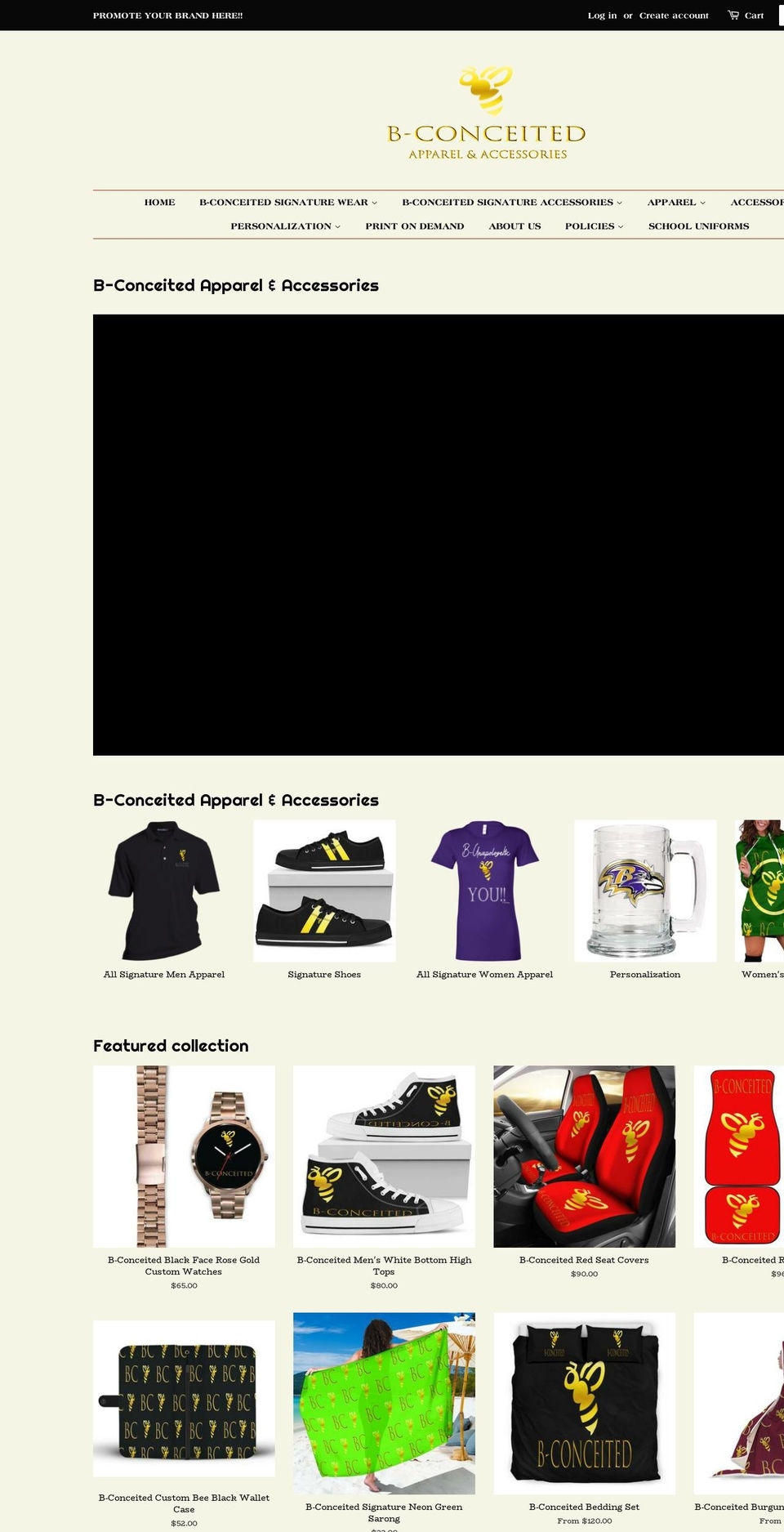 bconceited.com — Shopify storefront screenshot