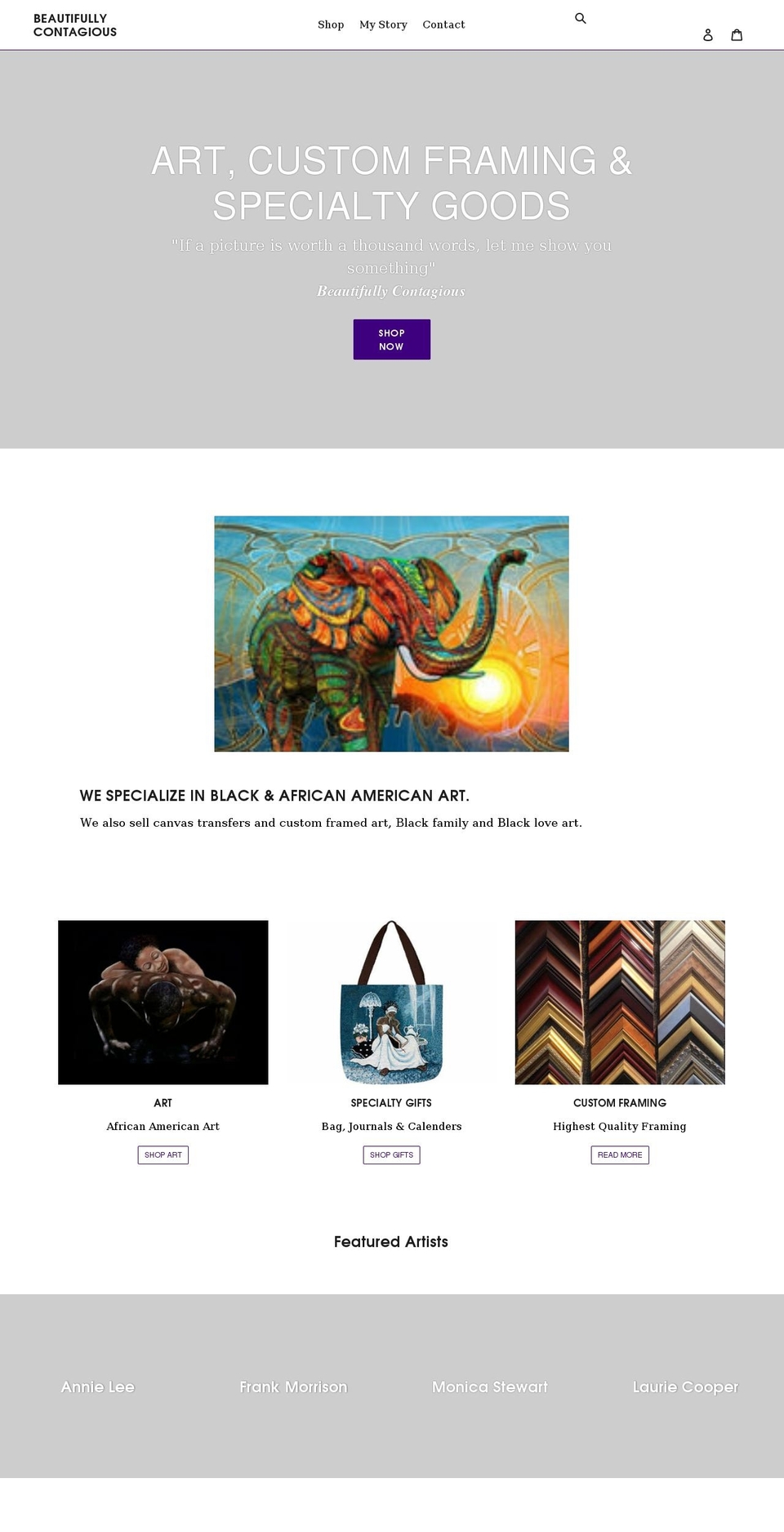 bcontagious.com shopify website screenshot