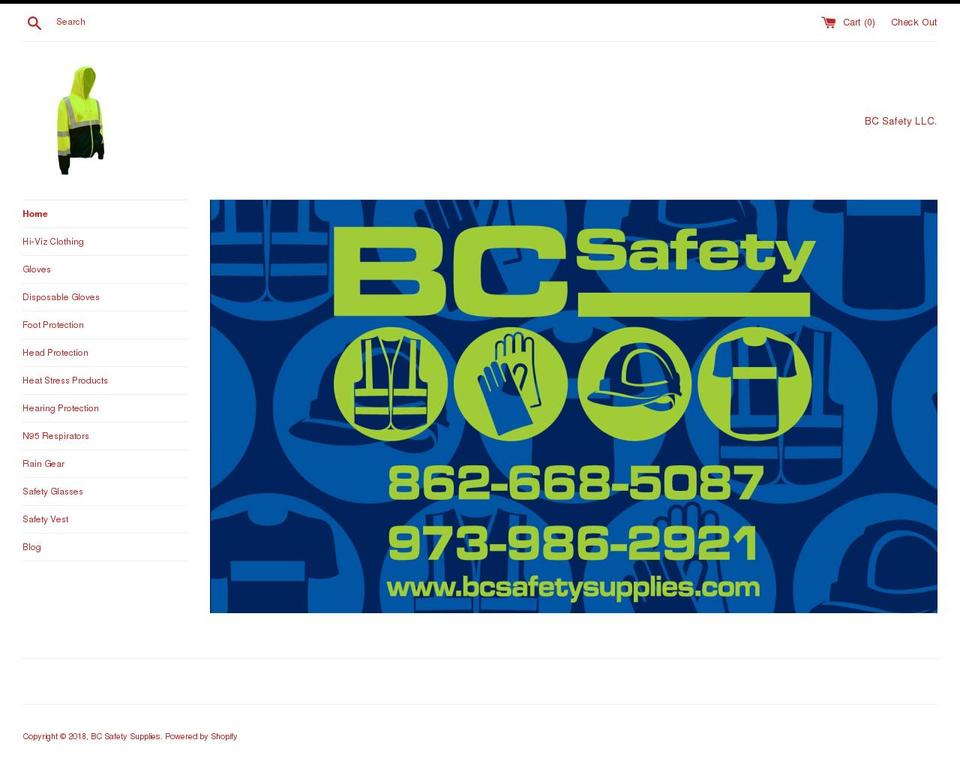 bcsafetysupplies.com shopify website screenshot