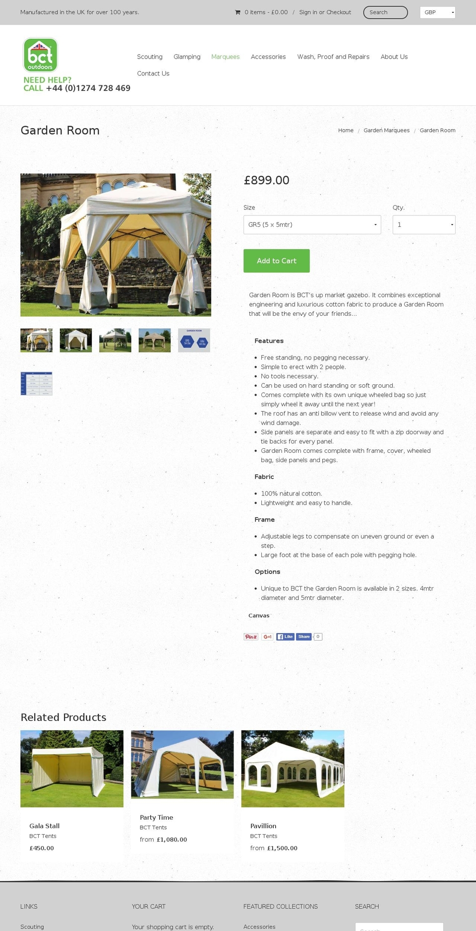 bctsmallmarquee.com shopify website screenshot