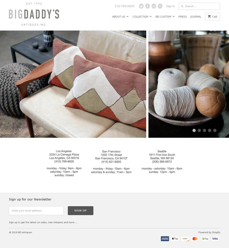 bdantiques.com — Shopify storefront screenshot