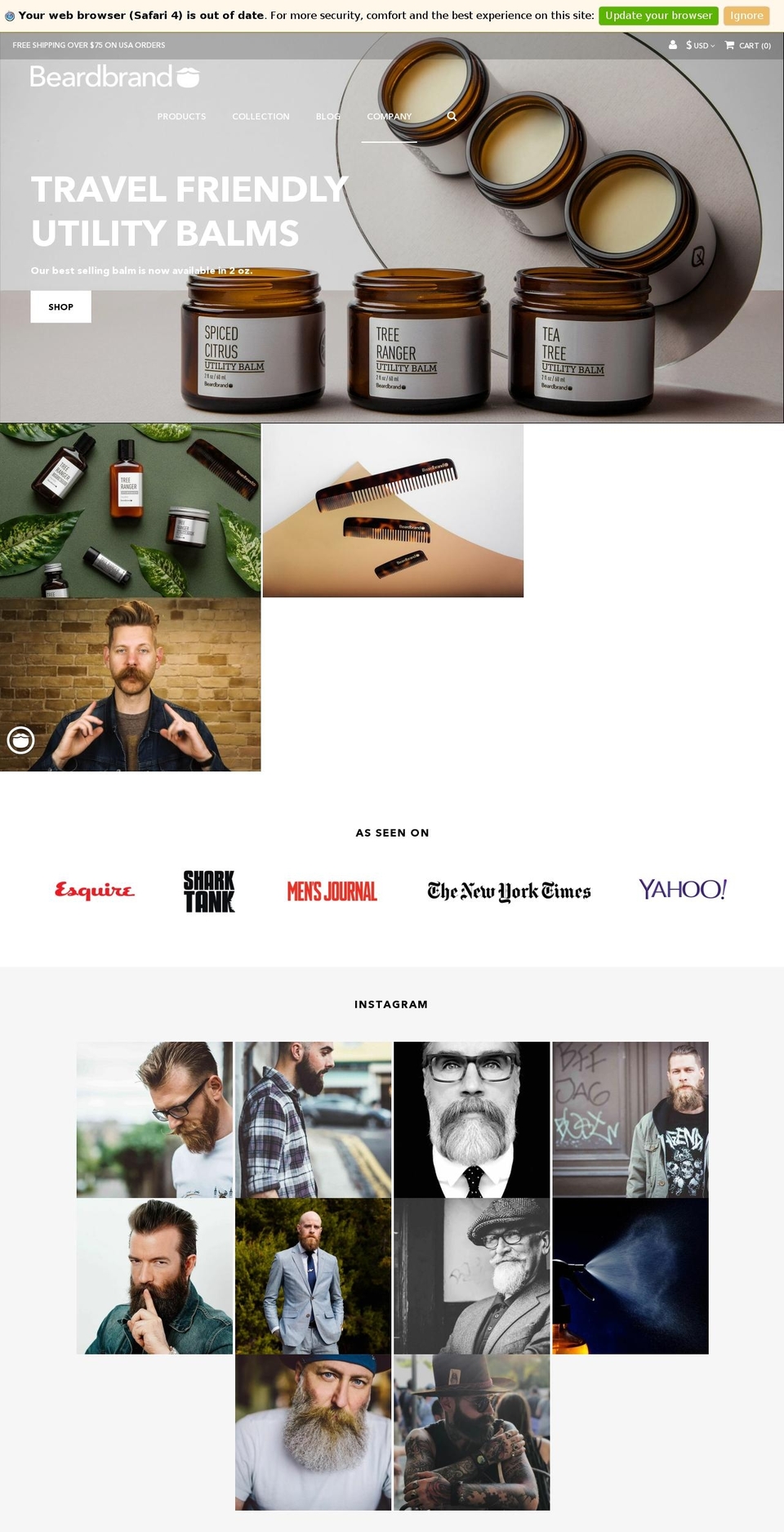 Beardbrand 5.8 Shopify theme site example bdbd.us