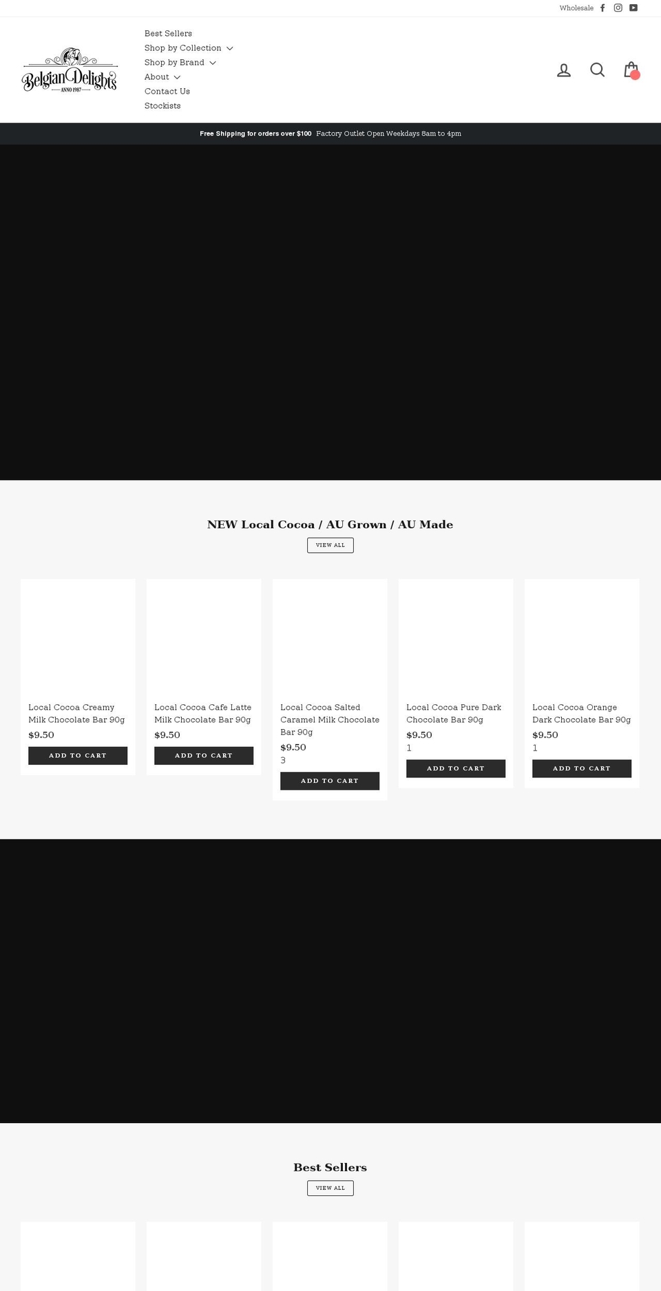 bdchocolate.com.au shopify website screenshot