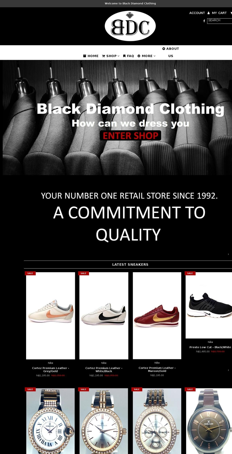 bdcstores.com shopify website screenshot