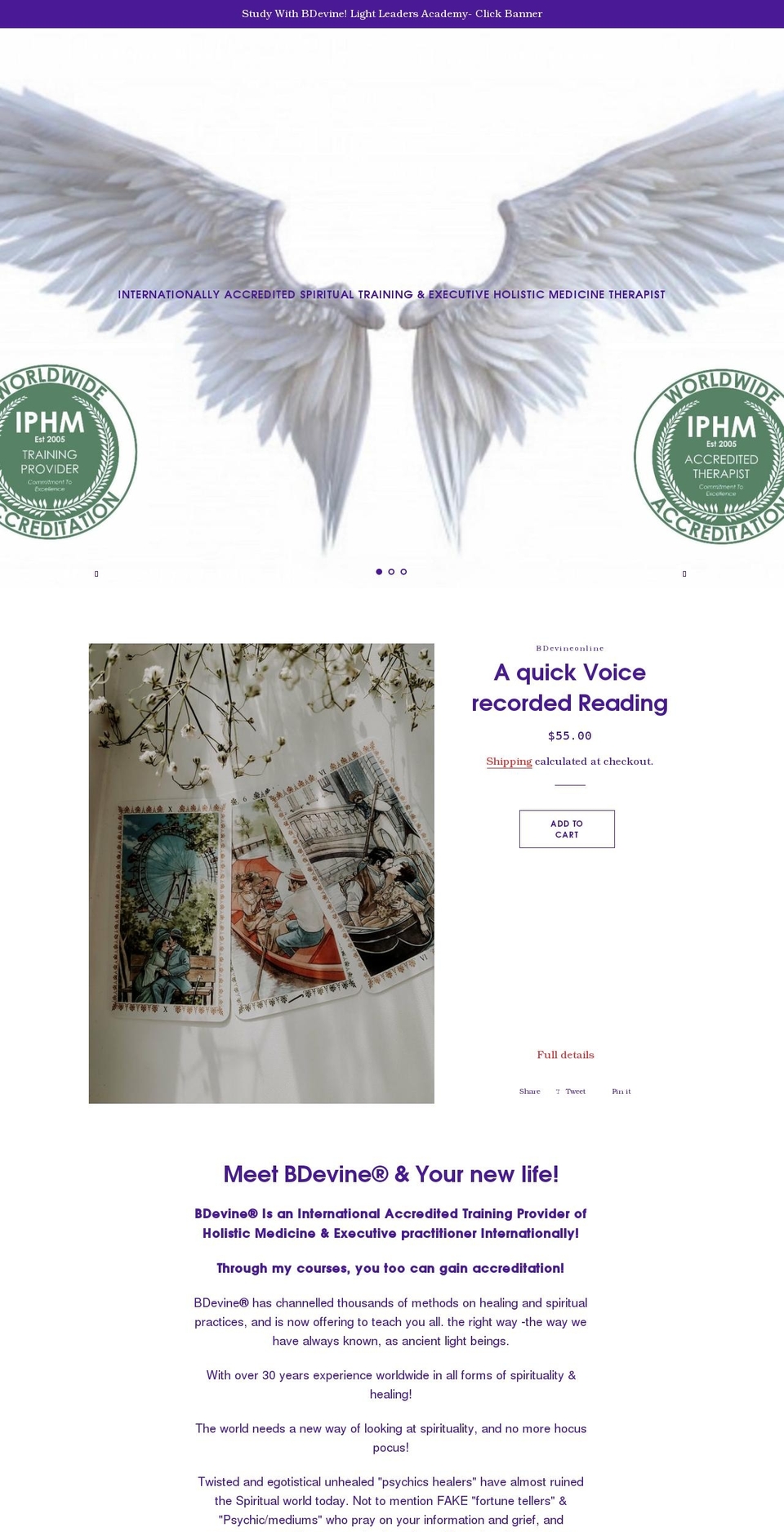 bdevineonline.com shopify website screenshot