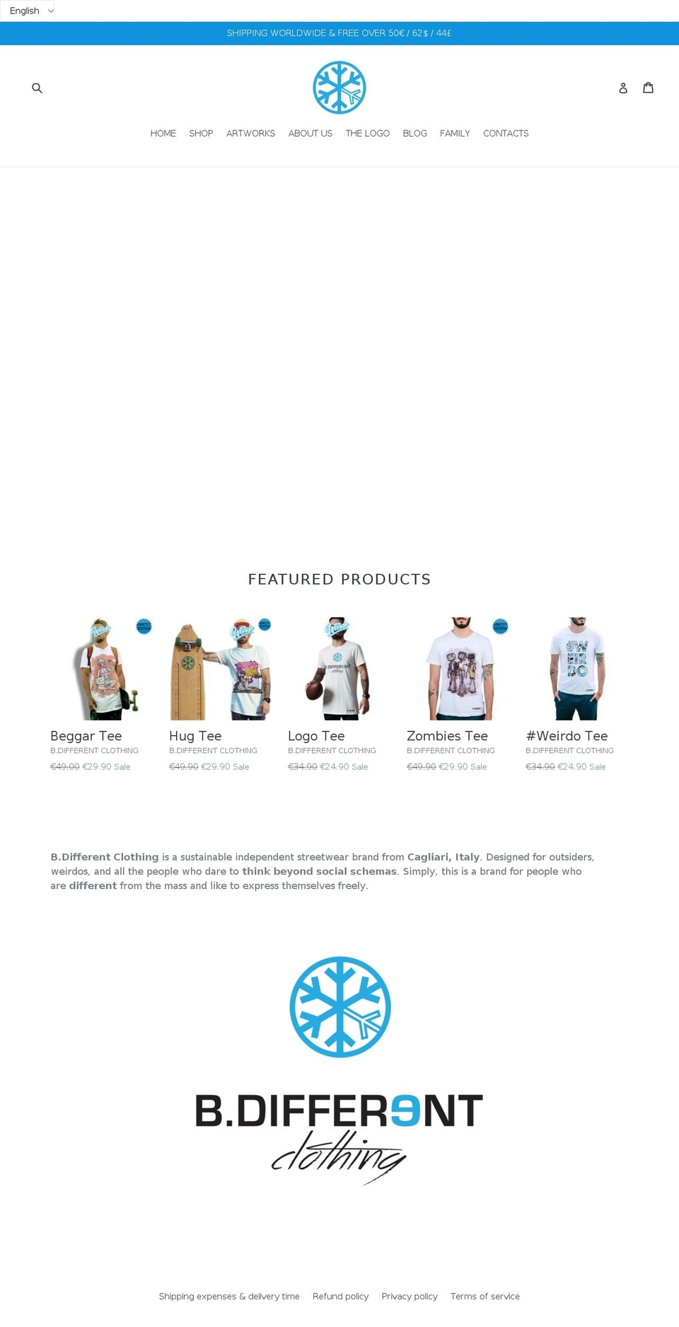 bdifferent.clothing shopify website screenshot