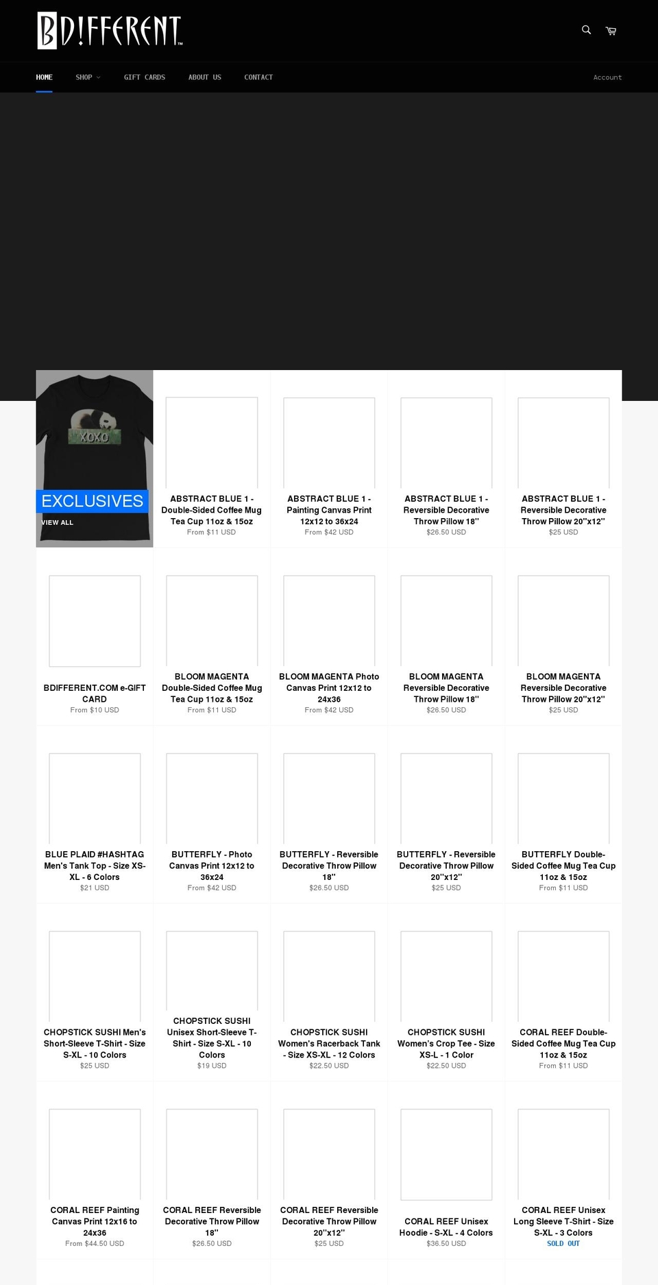 bdifferent.com shopify website screenshot