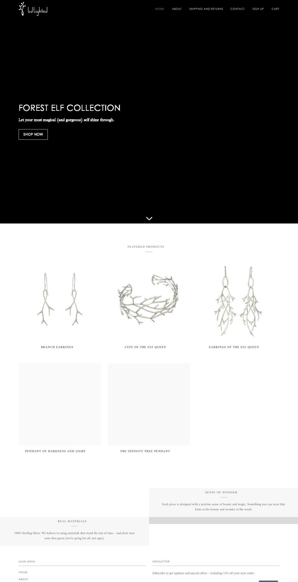 bdlighted.com — Shopify storefront screenshot