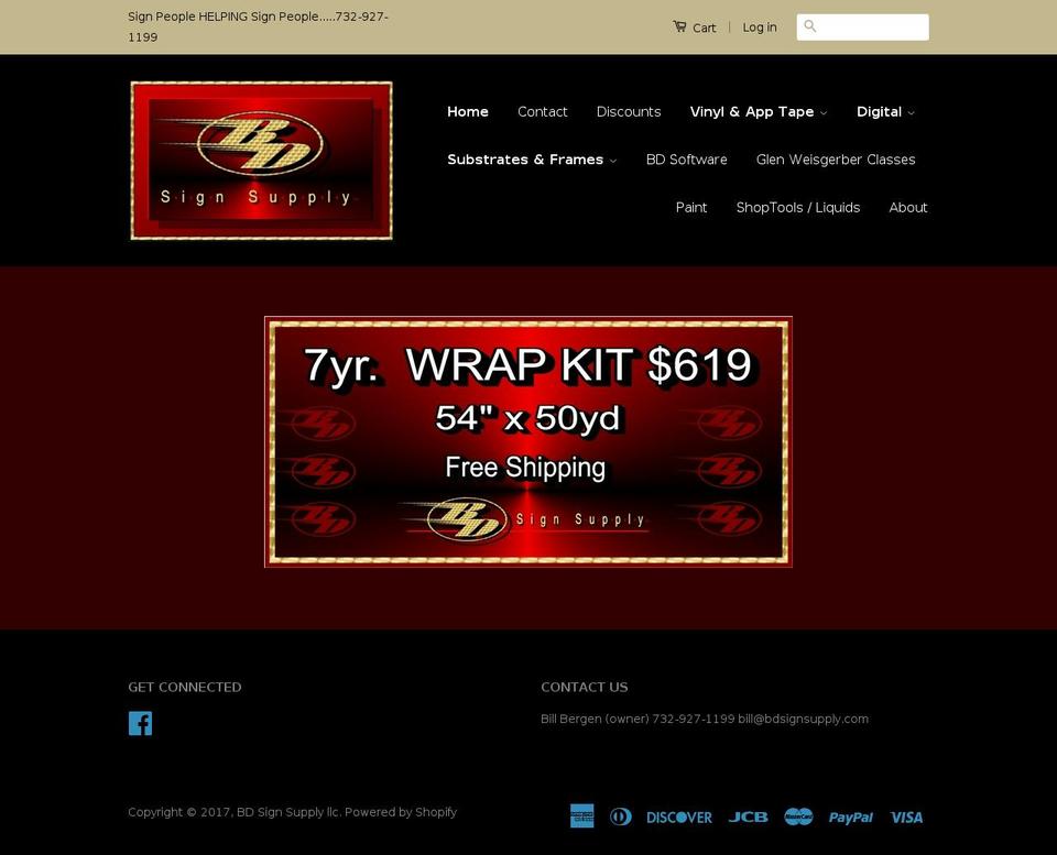 bdsignsupply.com shopify website screenshot