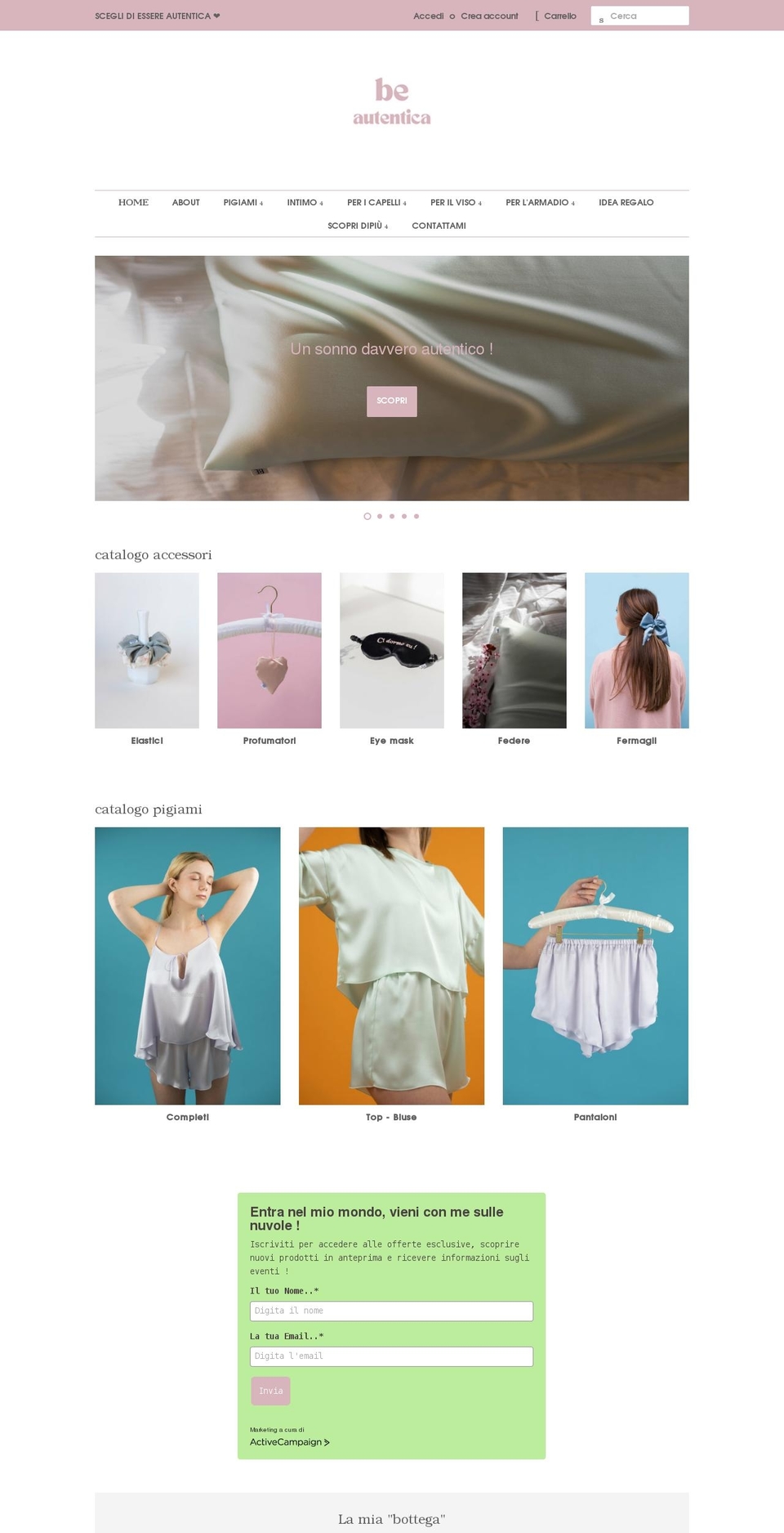 be-autentica.com shopify website screenshot