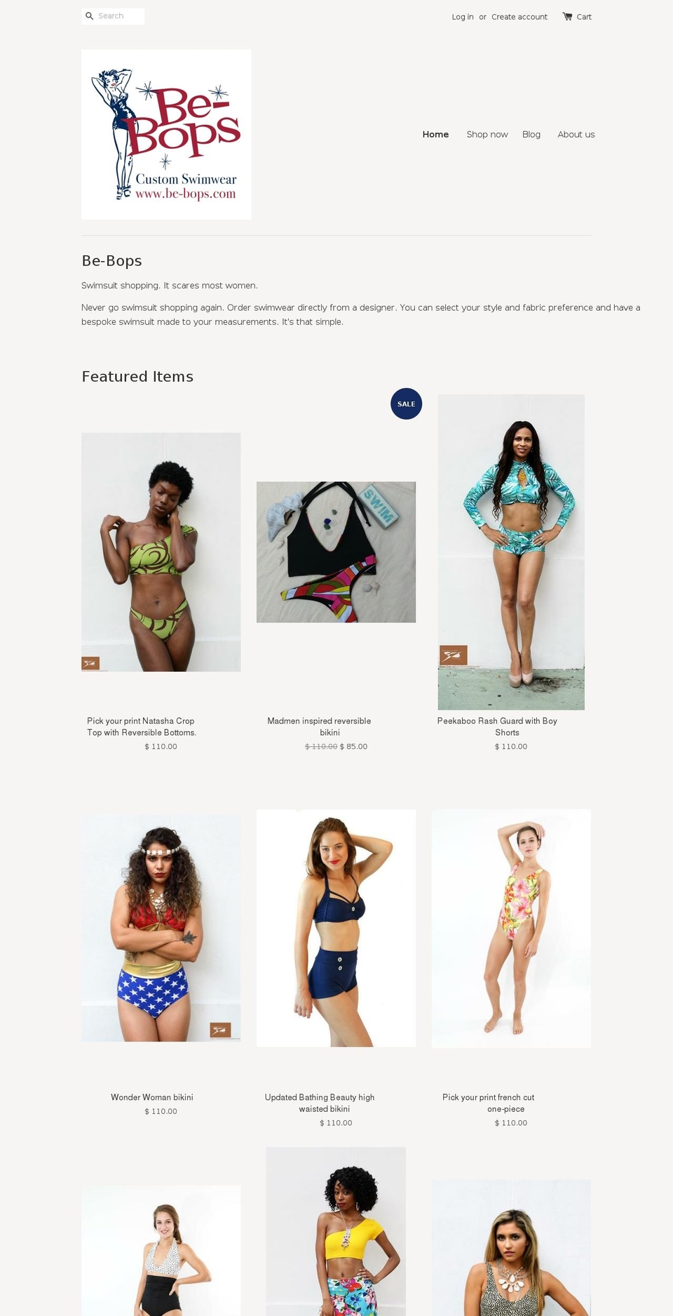 be-bops.com shopify website screenshot