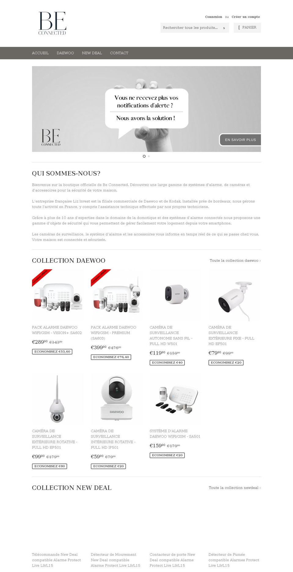 be-connected.com shopify website screenshot