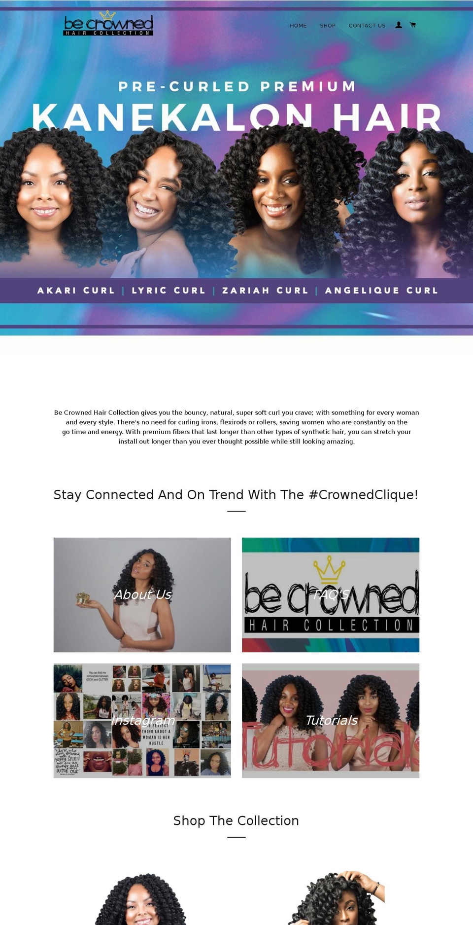 be-crowned.com shopify website screenshot