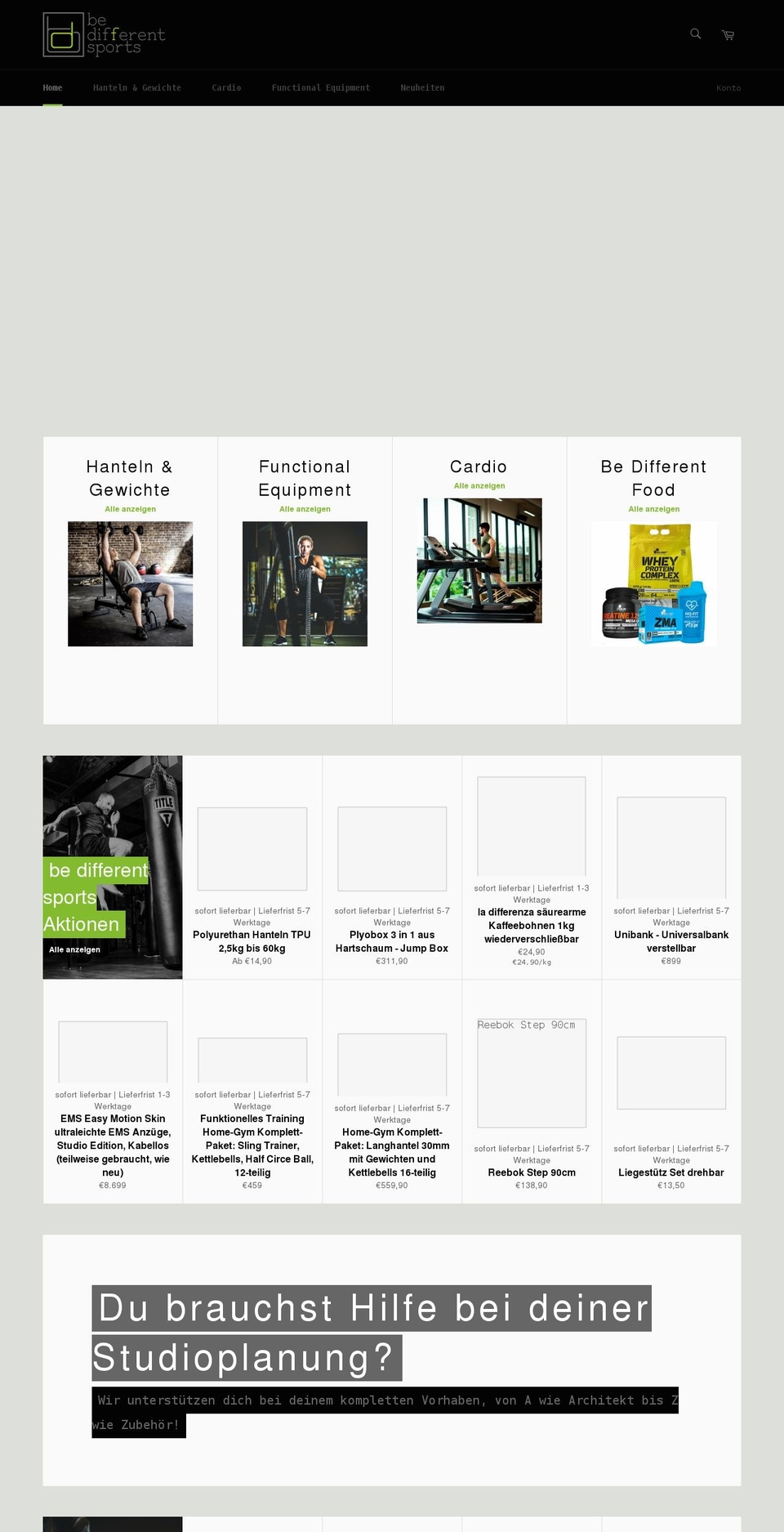 be-different-sports.com shopify website screenshot
