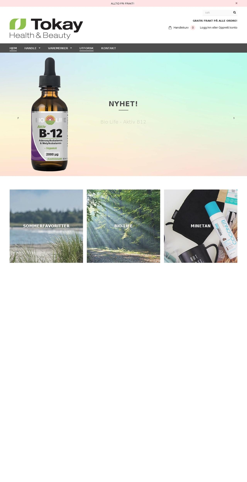 be-healthy.no shopify website screenshot