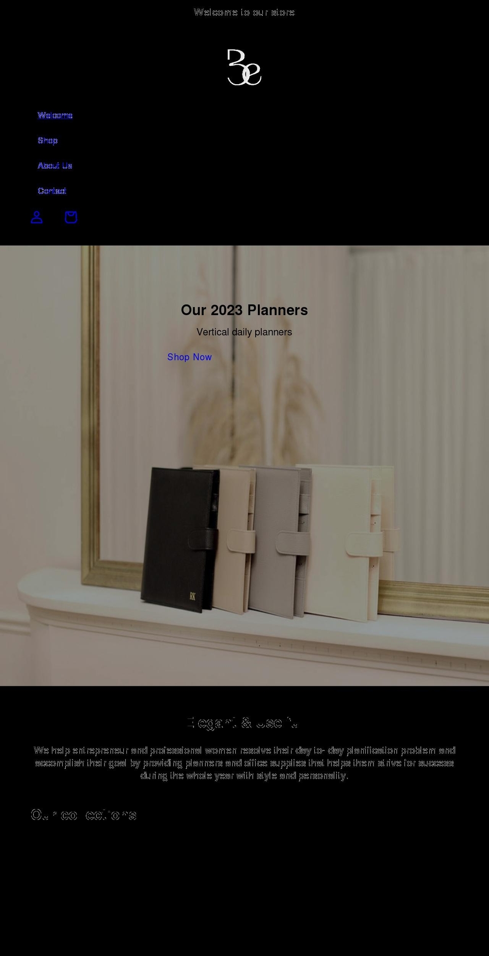 be-planner.com shopify website screenshot