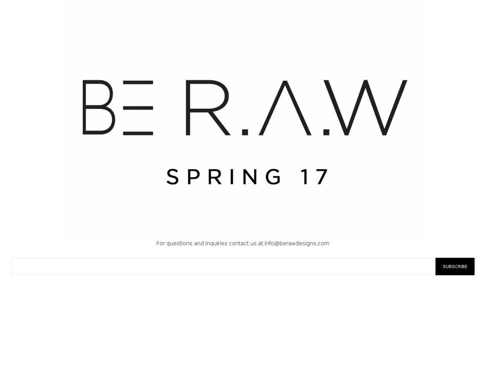 be-raw.com shopify website screenshot