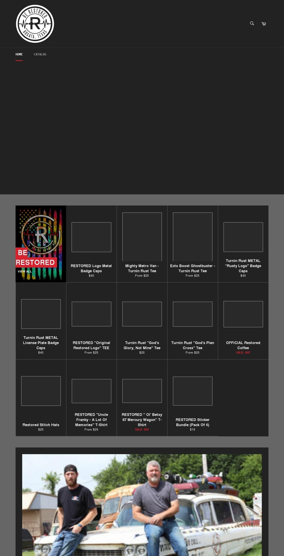 be-restored.com shopify website screenshot