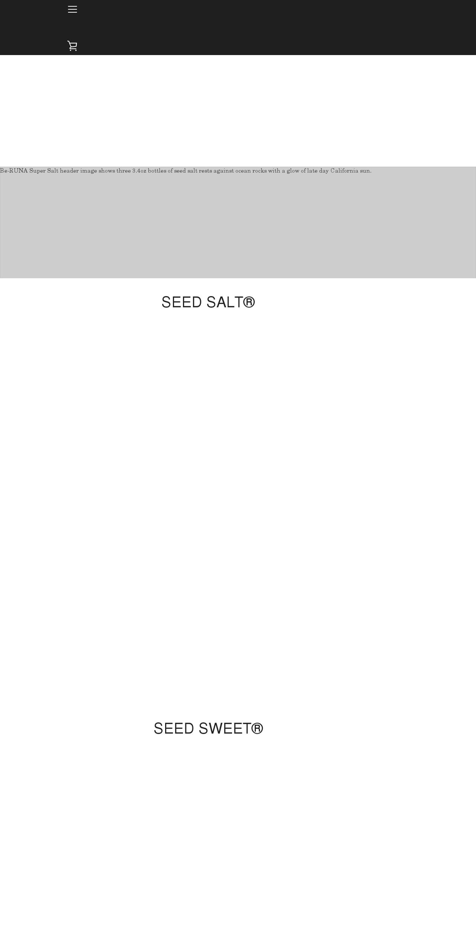 be-runa.com shopify website screenshot