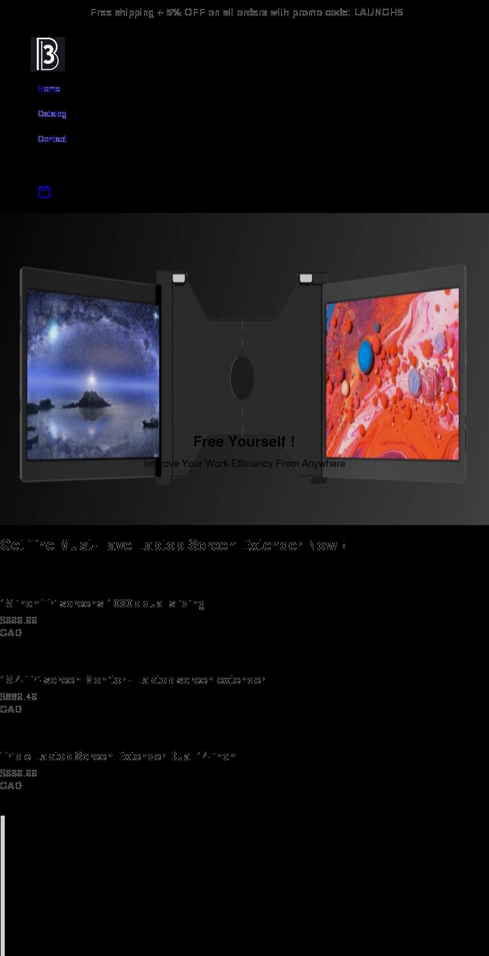 be-three.com shopify website screenshot