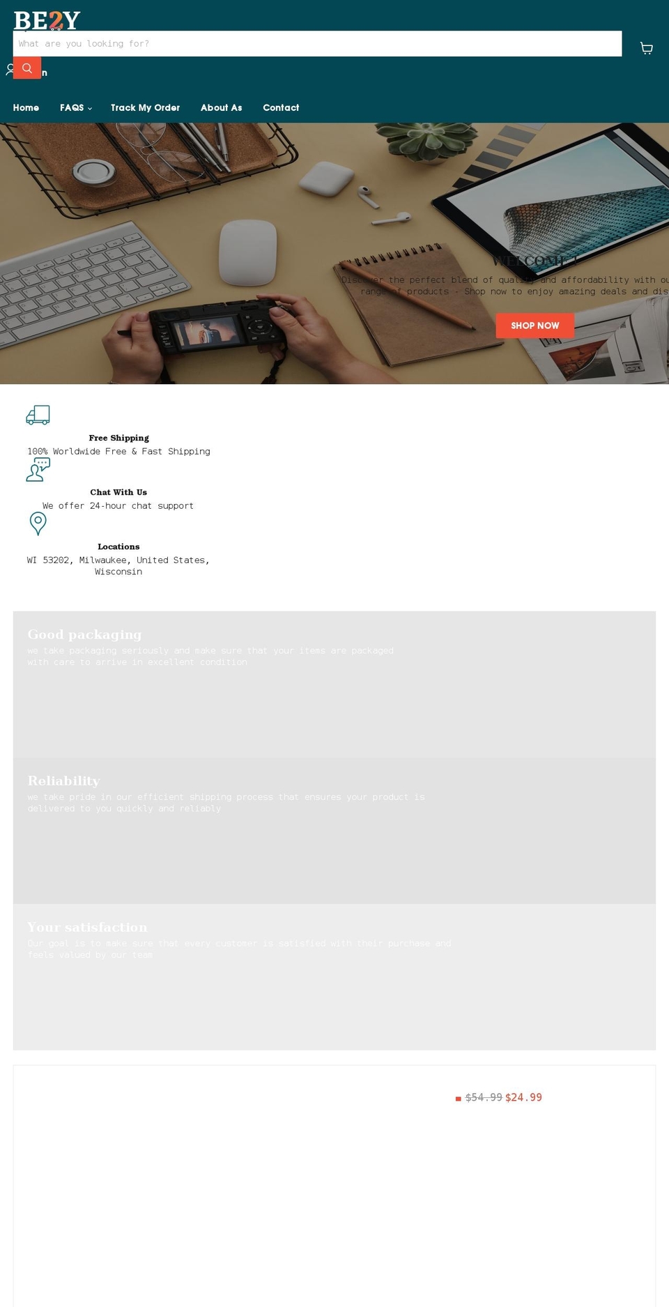 be2y.com shopify website screenshot