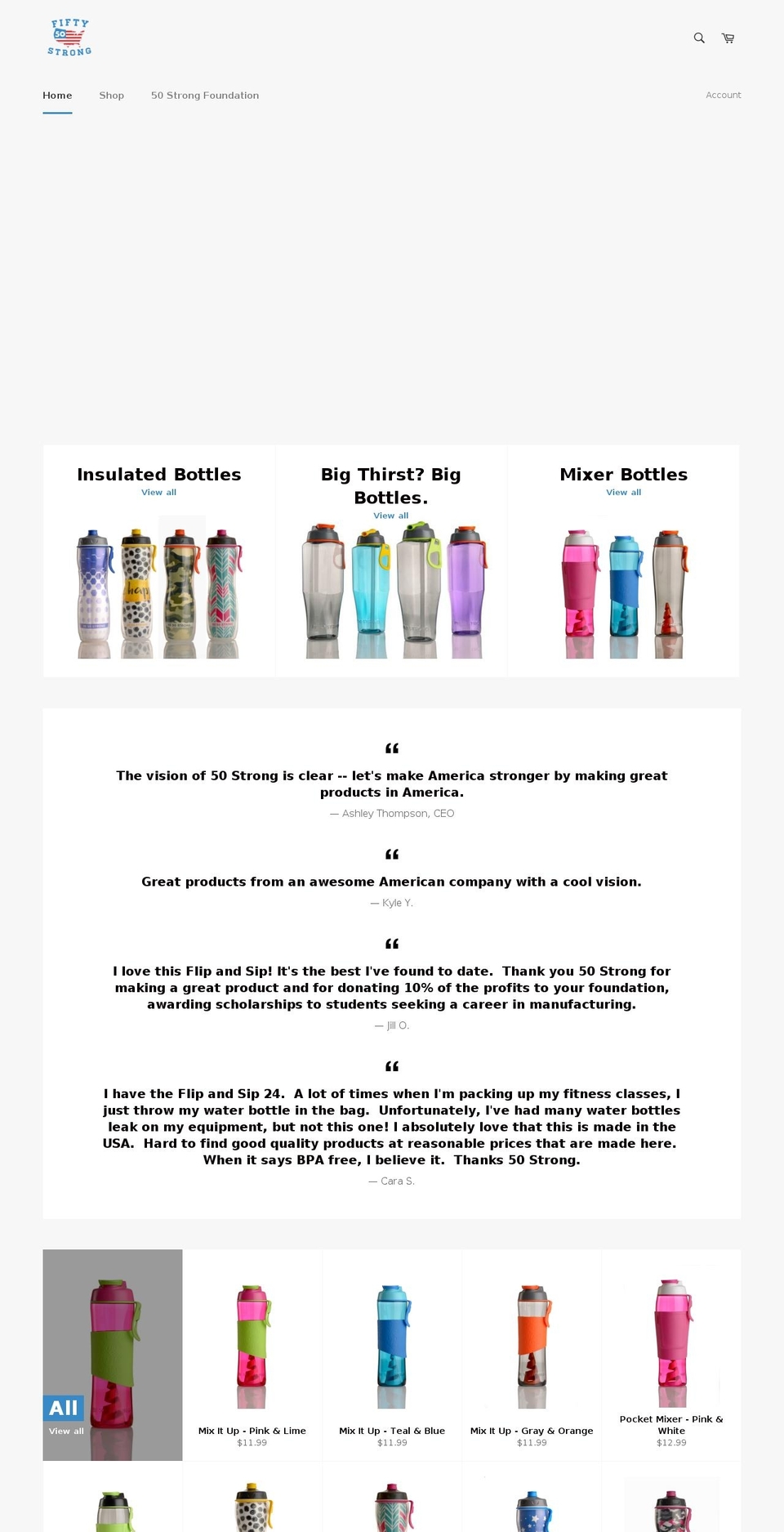 be50strong.com shopify website screenshot