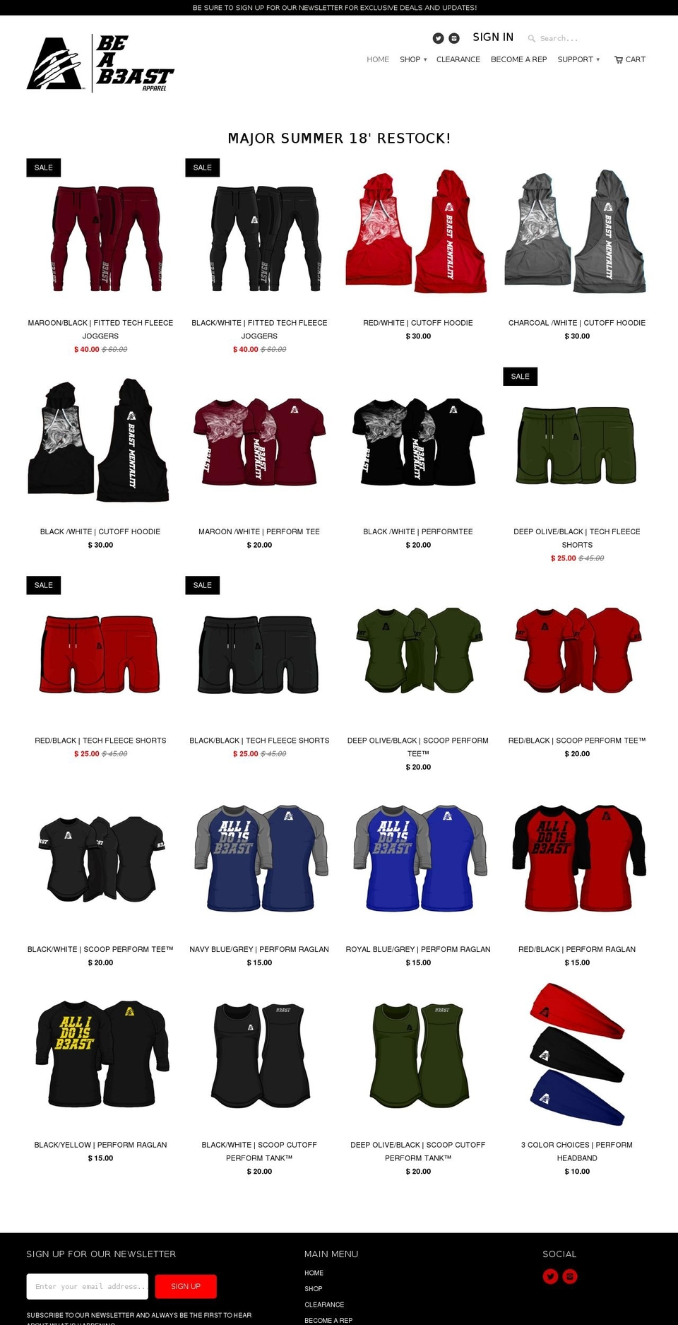 beab3ast.com — Shopify storefront screenshot