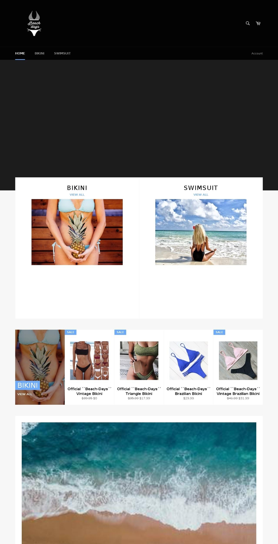 beach-days.com — Shopify storefront screenshot