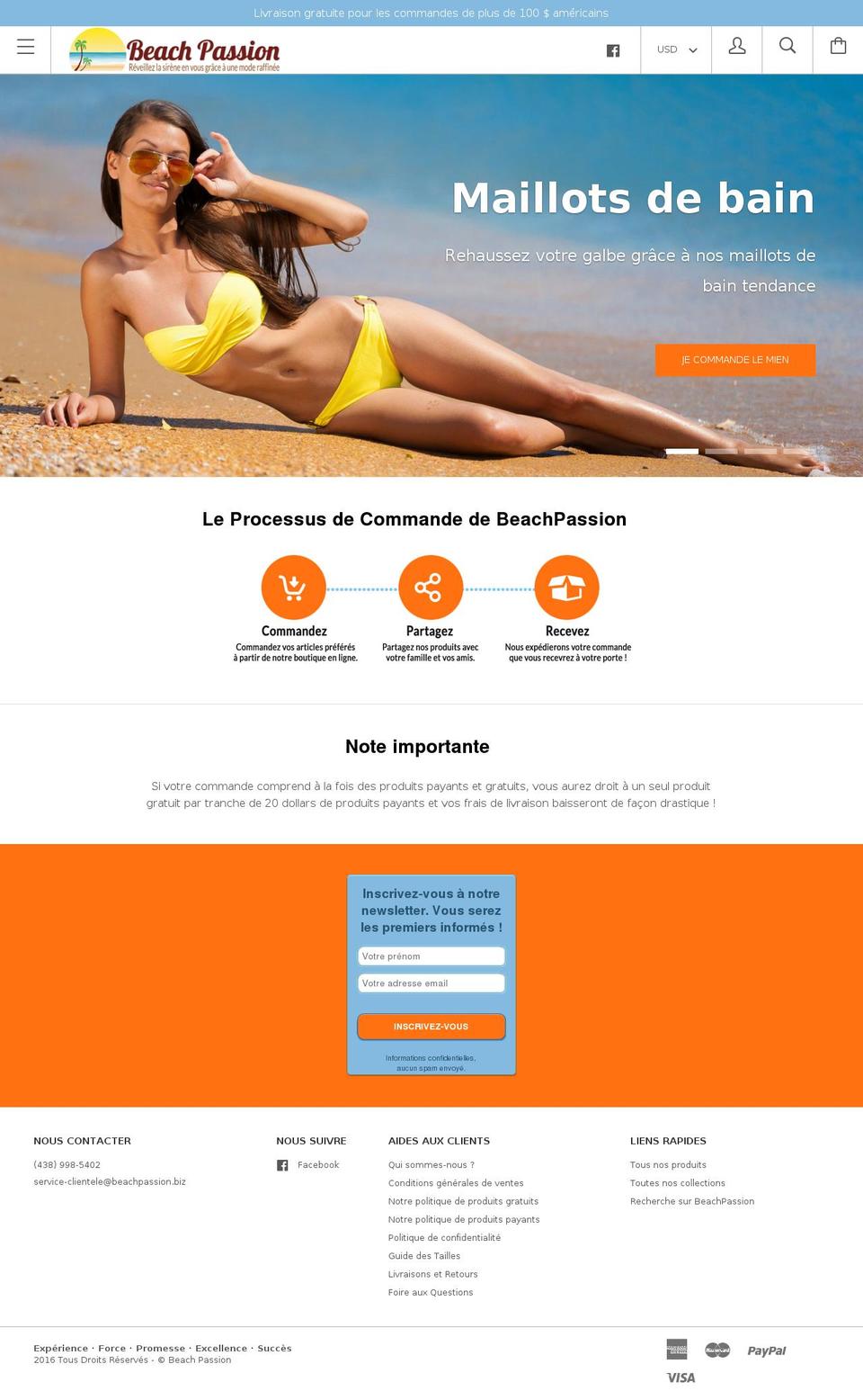 beach-passion.com — Shopify storefront screenshot
