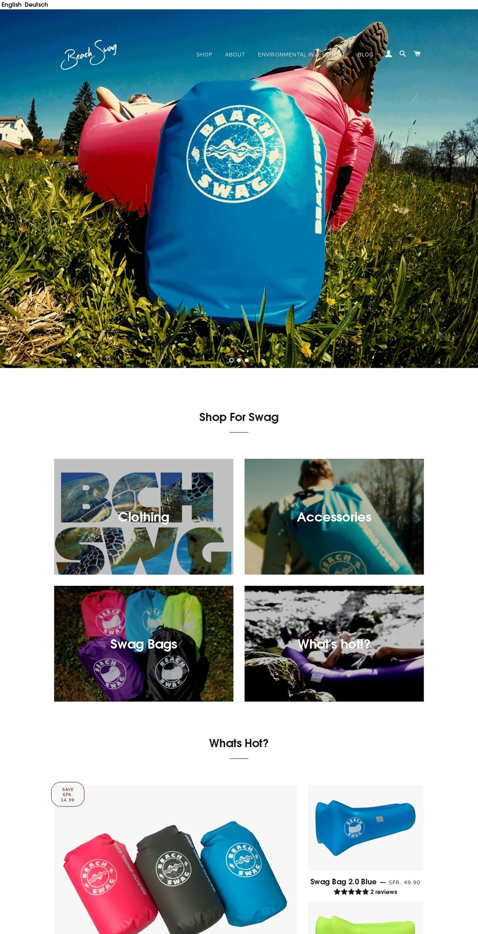 beach-swag.org shopify website screenshot