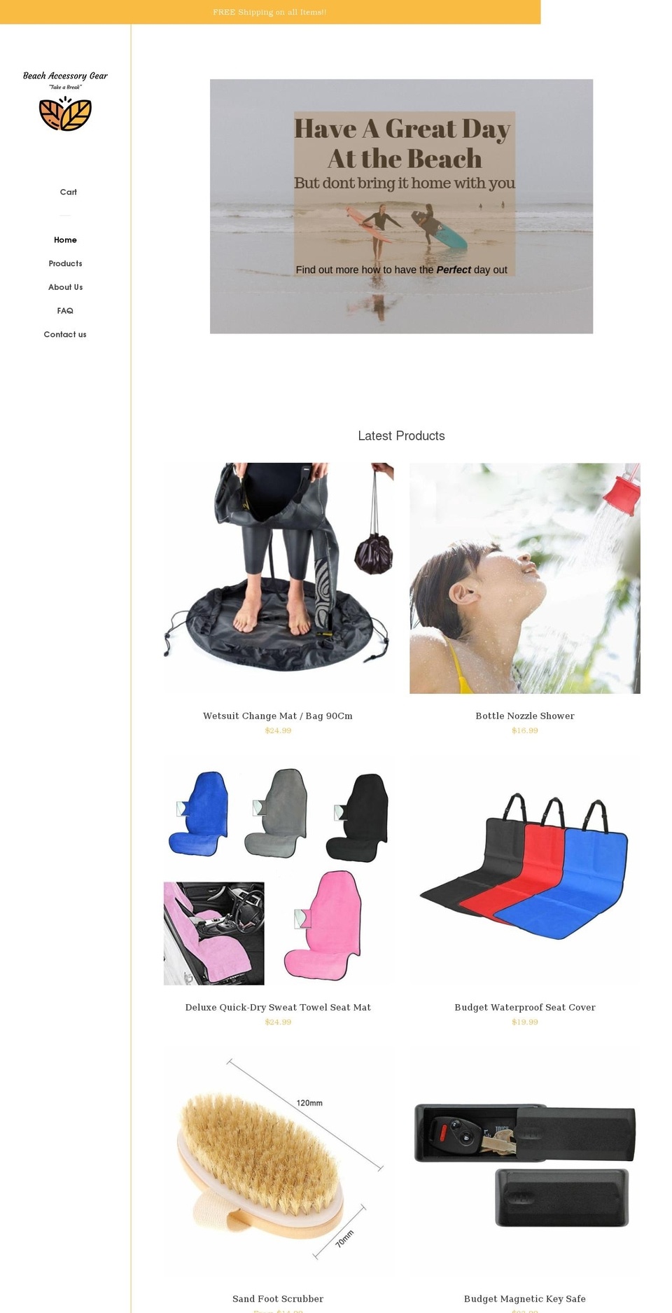 beachaccessorygear.com shopify website screenshot