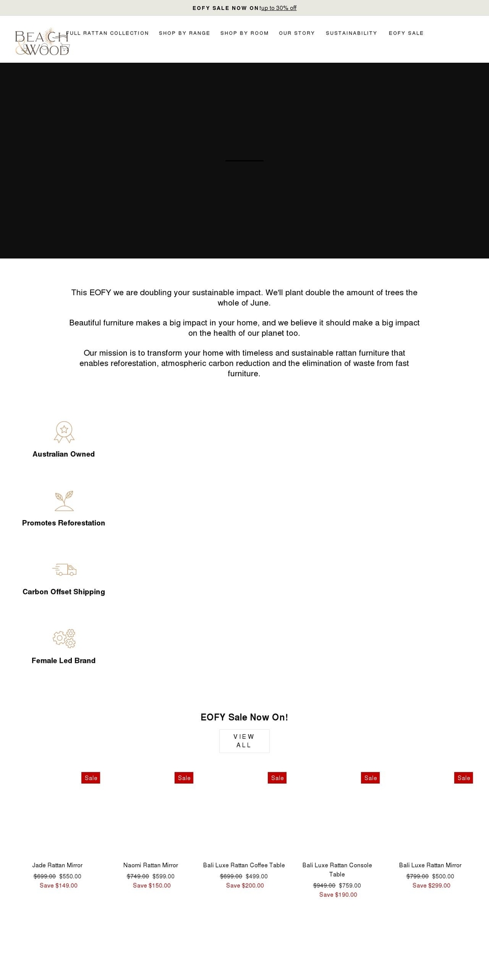 beachandwood.com.au shopify website screenshot