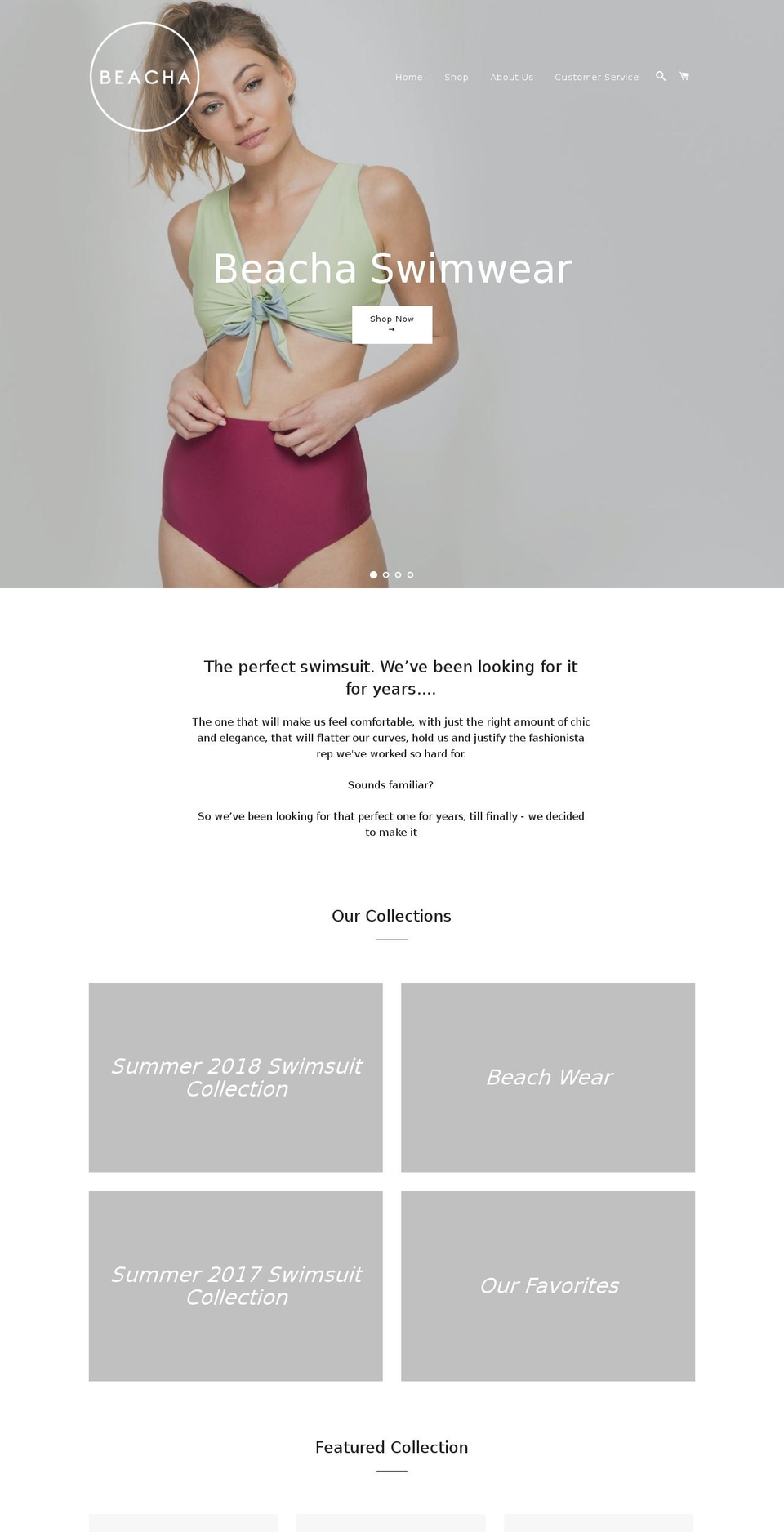 beachaswimwear.com shopify website screenshot