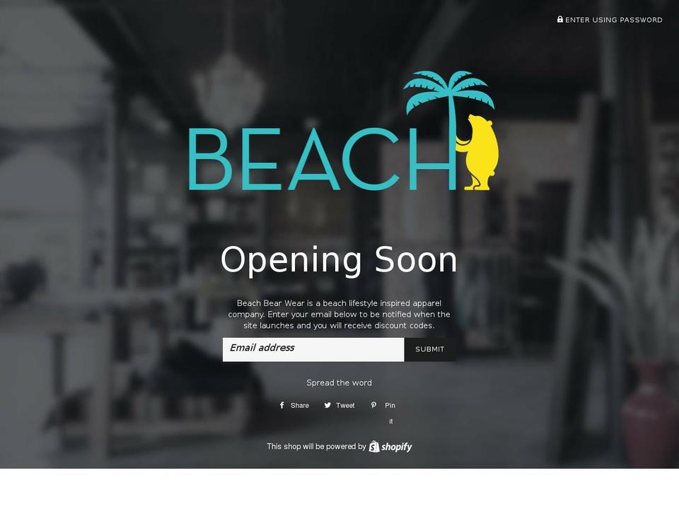 beachbearwear.com — Shopify storefront screenshot