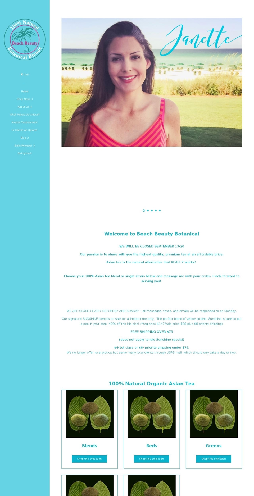 beachbeautybotanical.com — Shopify storefront screenshot