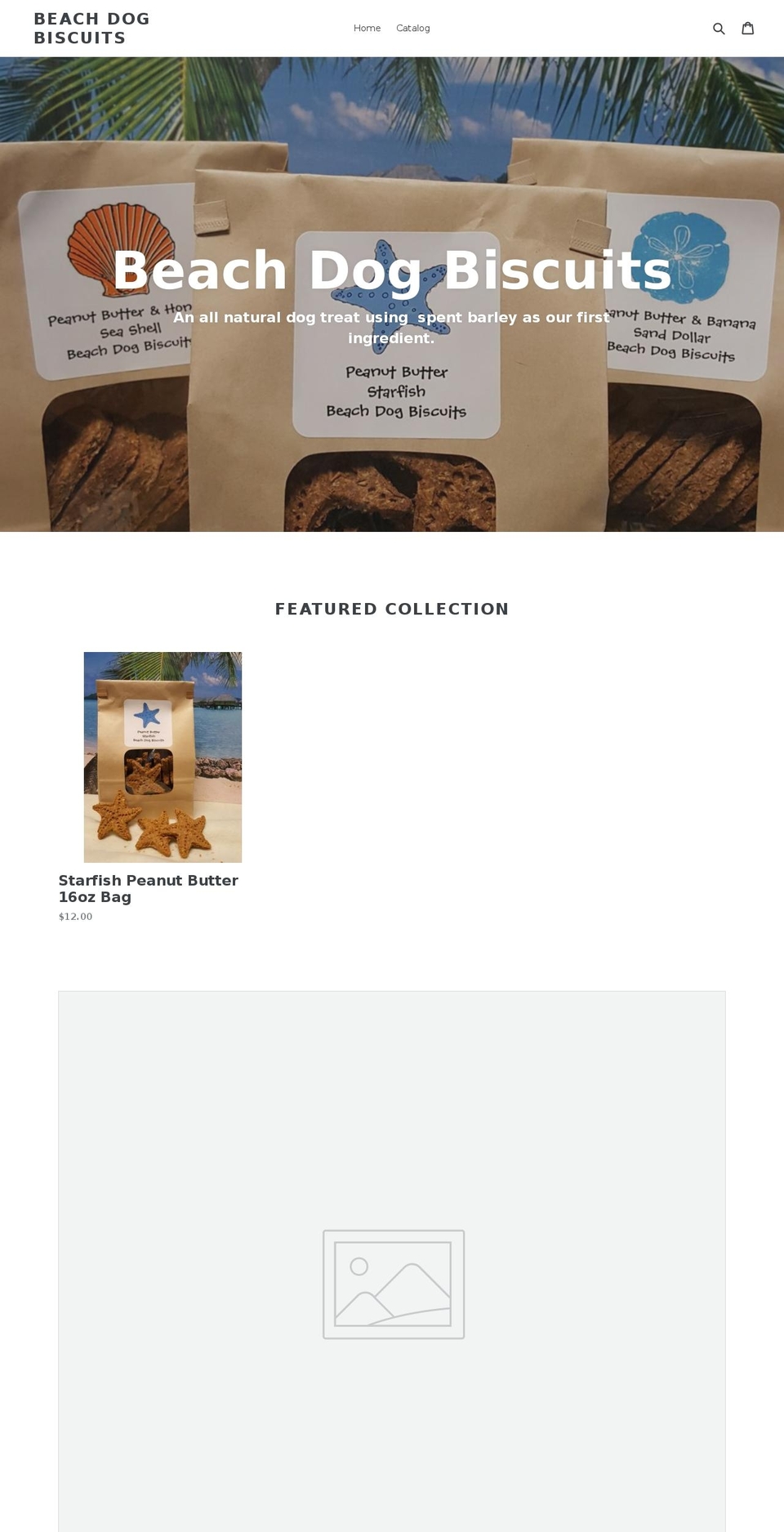beachbiscuits.com — Shopify storefront screenshot