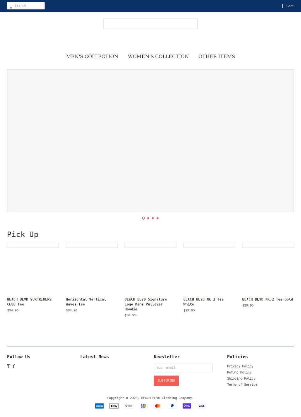 beachblvdclothing.com shopify website screenshot