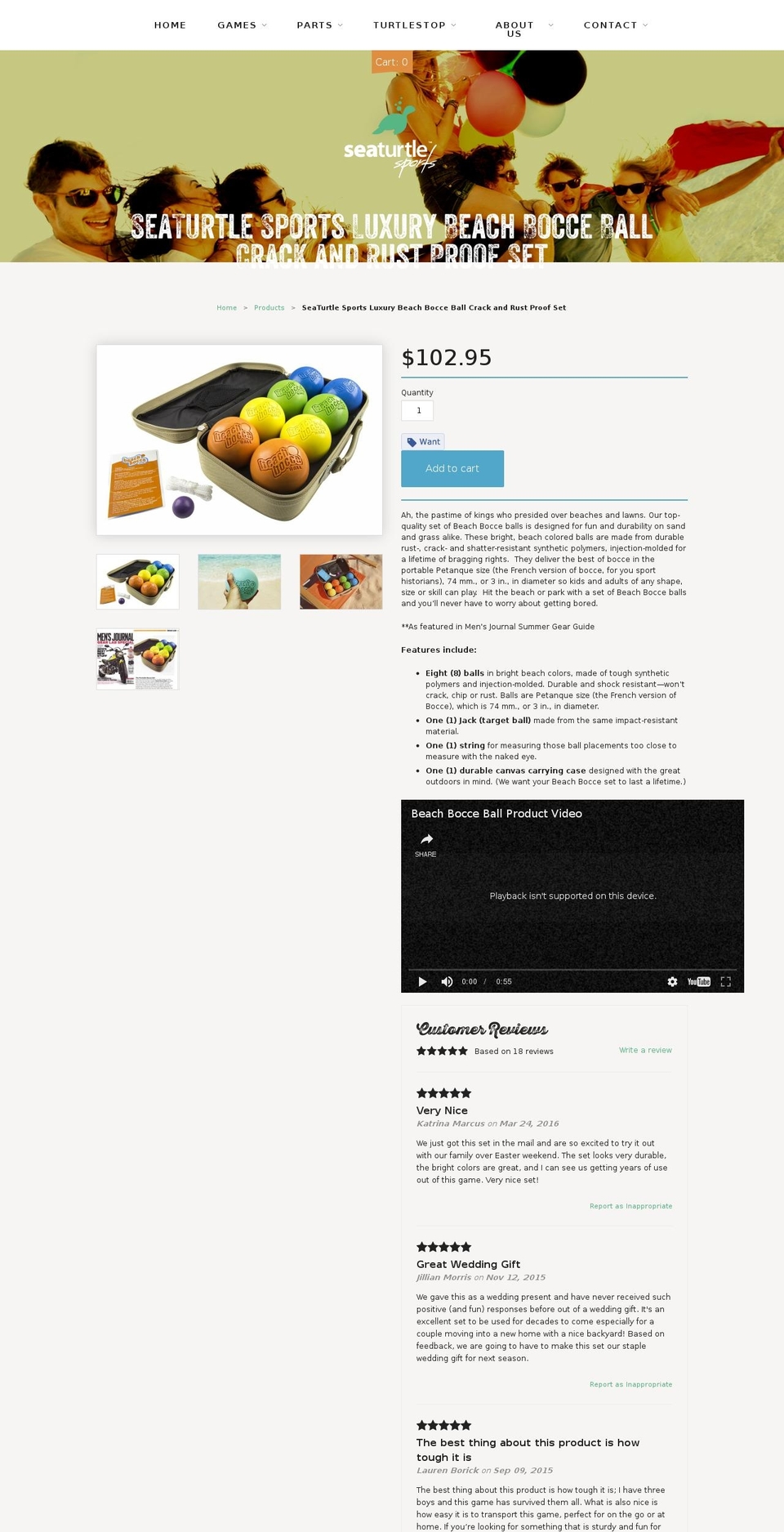beachbocceball.com shopify website screenshot